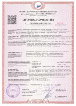 Пожарный сертификат PIR (ПИР)